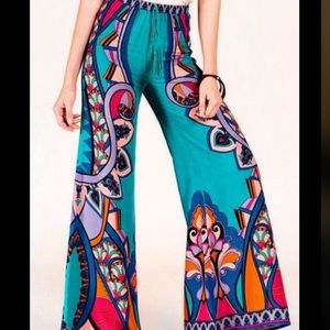 Flying Tomato Teal Palazzo Pants